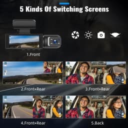 1080P HD Front and Rear Dual Lens Dash Cam Car DVR with IR Night Vision G Sensor 3 16 Inch IPS Screen Wide Angle 170 Degree Parking Monitor Loop Recording Motion Detection WDR Support 128GB Max Built in Mic Super Capacitor