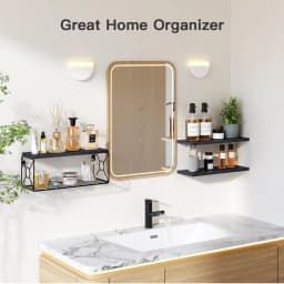 1 Pack Wall Mounted Bathroom Shelf Over Toilet 16 Inch Floating Toilet Paper Storage Rack Small Farmhouse Decor