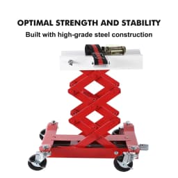 450LB Transmission Jack Low Profile 7-23in Lift Hydraulic Trans Jack With 2M Safety Straps 4 Brake Casters For Car Truck Repair
