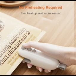 2 In 1 Mini Bag Sealer Cutter Handheld Portable Heat Sealer Machine USB Rechargeable Snack Plastic Bag Vacuum Sealer Kitchen Food Storage Fresh Keeping Tool