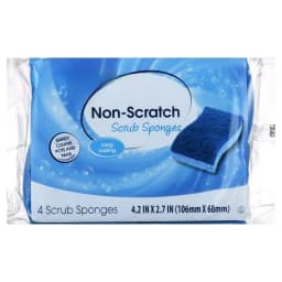 Non-Scratch Scrub Sponges, 4 Count