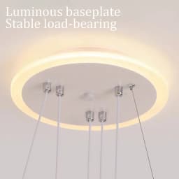 LED Chandelier with Three Spherical Lampshades, Three Adjustable Light Colors, Adjustable Height, and Crystal Accents; Suitable for Above Dining Tables, in Bedrooms, and More