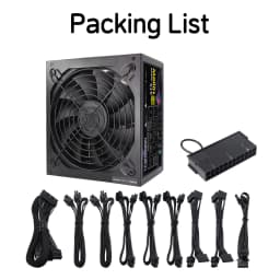 1000W Power Supply 80+ Gold, Full Modular, ATX 3.0 Gaming PSU, 130mm Low Noise Fan, 20+4Pin | 4+4Pin CPU
