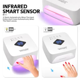 30LEDS Rechargable UV LED Nail Lamp Dryer With HD Display Smart Nail Drying Lamp for Fast Dry Curing All Gel Nail Polish Manicure Tools