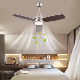 Ceiling Fan Light with Remote Control 3 Fan Blades Ceiling Fan Light Modern LED Ceiling Fan Light 35dB Ceiling Mounted