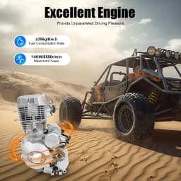 4 Stroke 250cc Engine Motor, Single Cylinder Engine 14KW 8500RPM with Electric/Foot Start & CDI Ignition for 200cc 250cc ATV