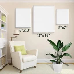 Canvases for Painting with Multi Pack 11x14, 5x7, 8x10, Painting Canvas for Oil and Acrylic Paint