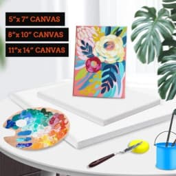 Canvases for Painting with Multi Pack 11x14, 5x7, 8x10, Painting Canvas for Oil and Acrylic Paint