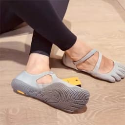 VIB Women's Five Toe Mary Jane Shoes Barefoot Yoga Pilates Shoes Minimalist Non Slip FiveFingers Dance Ballet Barre Training Shoes Indoor Outdoor