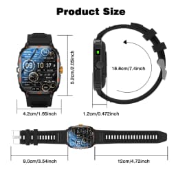 New Full-Touch High-Definition Men'S and Women'S Sports Smartwatch Features ,Wireless Dialing, Answering Calls, Motion Tracking, Music Control. Suitable for Android & Iphone,Christmas/New Year/Birthday Watch Gifts