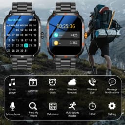 New Full-Touch High-Definition Men'S and Women'S Sports Smartwatch Features ,Wireless Dialing, Answering Calls, Motion Tracking, Music Control. Suitable for Android & Iphone,Christmas/New Year/Birthday Watch Gifts