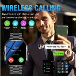 New Full-Touch High-Definition Men'S and Women'S Sports Smartwatch Features ,Wireless Dialing, Answering Calls, Motion Tracking, Music Control. Suitable for Android & Iphone,Christmas/New Year/Birthday Watch Gifts