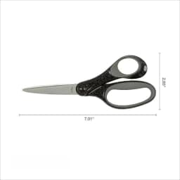 7-inch Student Scissor Ages 12-14, Black Glitter, 1 Count, Middle School and Craft Scissors