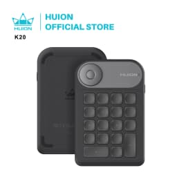 Huion K20 Keydial mini Keyboard for Drawing Tablet, PC and Phone, 18 Keys Keyboard + Dial Controller, Upgraded Version