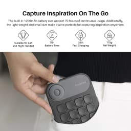 Huion K20 Keydial mini Keyboard for Drawing Tablet, PC and Phone, 18 Keys Keyboard + Dial Controller, Upgraded Version