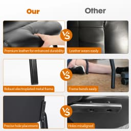 MCQ Waterproof PU Leather Office Chair Ergonomic Thickened Lumbar Support and Durable Steel Structure Chair For Office