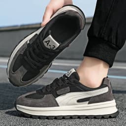 New Casual Sneakers Men Sports Shoes Autumn Fashionable British Style Soft Sneakers Trendy Running Shoes Vintage Versatile Casual Thick
