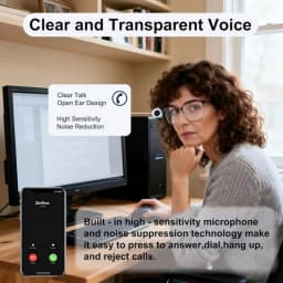 VUB Music Reading Glasses are Bluetooth audio smart reading glasses equipped with blue light blocking lenses and a metal frame.