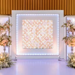 Artificial Flower Wall Panels 1*1m Flowers Wall Backdrop Silk Rose Flower Panels W/Straps for Wedding Photography Event Party Wall Decorations,Pink