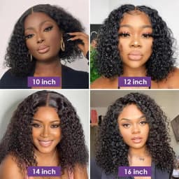 Short Bob 180% Density 13x4 Lace Front Wigs Human Hair Deep Wave Bob Wig For Women Pre Plucked Water Curly Wave Wigs Hot Sale