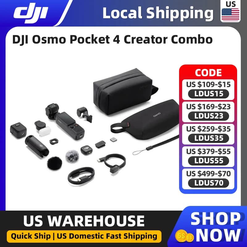 DJI Osmo Pocket 4 Creator Combo 1″ CMOS Pocket Gimbal Camera