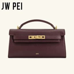 JW PEI Noor Mini Leather Top Handle Handbag Women's Crocodile Embossed Crossbody Purse Elegant Luxury Style Satchel Shoulder Bag