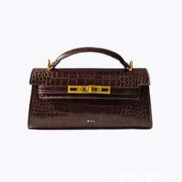 JW PEI Noor Mini Leather Top Handle Handbag Women's Crocodile Embossed Crossbody Purse Elegant Luxury Style Satchel Shoulder Bag