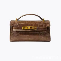 JW PEI Noor Mini Leather Top Handle Handbag Women's Crocodile Embossed Crossbody Purse Elegant Luxury Style Satchel Shoulder Bag