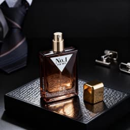 50ml No.1 Men's Leather Woody Cologne, Long Lasting Masculine Eau de Toilette, Grapefruit Mint Tangerine Top, Rose Cinnamon Spice & Amber Leather Base, Daily Business Dating Party Fragrance Gift for Him
