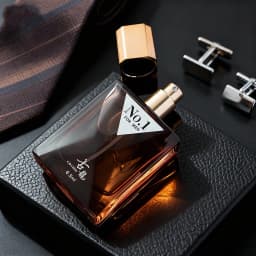50ml No.1 Men's Leather Woody Cologne, Long Lasting Masculine Eau de Toilette, Grapefruit Mint Tangerine Top, Rose Cinnamon Spice & Amber Leather Base, Daily Business Dating Party Fragrance Gift for Him