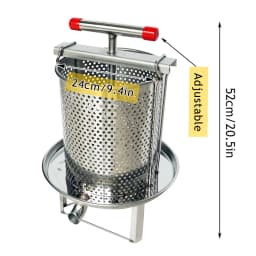 Premium Stainless Steel Honey Press - Manual Beekeeping Tool For Easy Honey & Wax Extraction, No Batteries Required