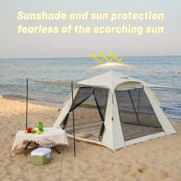 PAKICETUS 1-3 Person Pop Up Camping Tent, 60s Quick Setup, Double Doors, Spacious Interior, Upgraded Ventilation, Portable Carry Bag for Outdoor Backpacking Car Camping