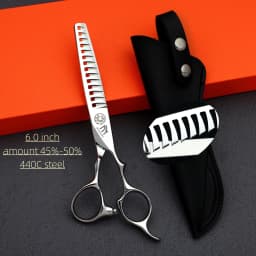 Professional Hairdressing Scissors,Hitahi 440C Steel Thinning Shears,Set of 6.0-6.5 Inches Hair Cutting Tools,Sharp and Durable