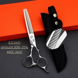 Professional Hairdressing Scissors,Hitahi 440C Steel Thinning Shears,Set of 6.0-6.5 Inches Hair Cutting Tools,Sharp and Durable
