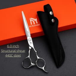 Professional Hairdressing Scissors,Hitahi 440C Steel Thinning Shears,Set of 6.0-6.5 Inches Hair Cutting Tools,Sharp and Durable