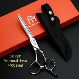 Professional Hairdressing Scissors,Hitahi 440C Steel Thinning Shears,Set of 6.0-6.5 Inches Hair Cutting Tools,Sharp and Durable