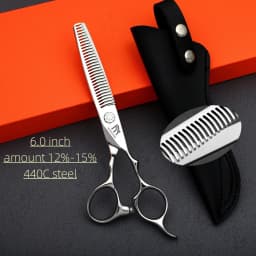 Professional Hairdressing Scissors,Hitahi 440C Steel Thinning Shears,Set of 6.0-6.5 Inches Hair Cutting Tools,Sharp and Durable