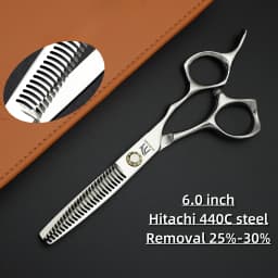 Professional Hairdressing Scissors,Hitahi 440C Steel Thinning Shears,Set of 6.0-6.5 Inches Hair Cutting Tools,Sharp and Durable