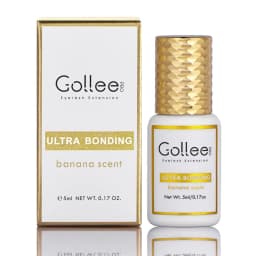 Gollee Banana Scent Eyelash Glue 1-2s Fast Drying Waterproof Glue Premade Fans Glue 5 Weeks Lasting Eyelash Extension Glue Salon