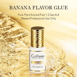Gollee Banana Scent Eyelash Glue 1-2s Fast Drying Waterproof Glue Premade Fans Glue 5 Weeks Lasting Eyelash Extension Glue Salon