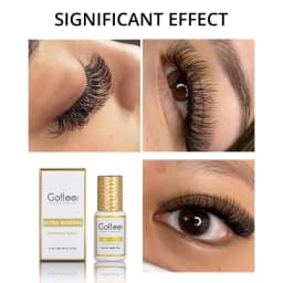 Gollee Banana Scent Eyelash Glue 1-2s Fast Drying Waterproof Glue Premade Fans Glue 5 Weeks Lasting Eyelash Extension Glue Salon