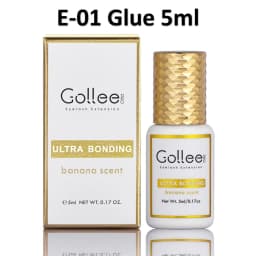 Gollee Banana Scent Eyelash Glue 1-2s Fast Drying Waterproof Glue Premade Fans Glue 5 Weeks Lasting Eyelash Extension Glue Salon