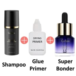 Gollee Banana Scent Eyelash Glue 1-2s Fast Drying Waterproof Glue Premade Fans Glue 5 Weeks Lasting Eyelash Extension Glue Salon