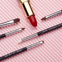 Jessup Lip Brushes Set, Pro Contour Different Lip Shapes, Synthetic, Small / Cat-Tongue / Flat / Round / Tapered-Tip Lip Liner B