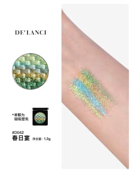 DE'LANCI Gradient Rainbow 6 Colors Eyeshadow Palette Custom Refillable Makeup Matte Shimmer Colorful DIY Eye Shadow Cosmetics