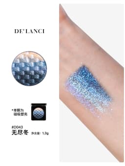 DE'LANCI Gradient Rainbow 6 Colors Eyeshadow Palette Custom Refillable Makeup Matte Shimmer Colorful DIY Eye Shadow Cosmetics