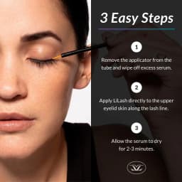 Original LiLash Purified Eyelash Serum to Grow Longer & Fuller-Looking Lashes Eyelash Growth Enhancer 2mL, 90-Day Supply