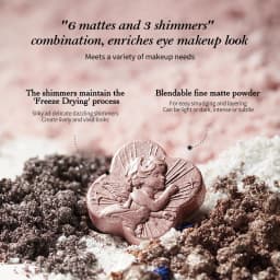 Flower Knows Makeup Little Angel Collection Nine-Color Eyeshadow Palette Delicate Matte Glow Shimmer Shadow Palette Warm Neutral