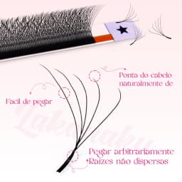 LAKANAKU 5D W Shaped Eyelashes Extension Volume Fans 6 Trays Cilios W Shape Lash Natural Soft Make-up Fans