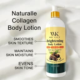 WK JALY Collagen Whitening Body Lotion, Remove Dark Spots, Melanin, Moisturizer, Smooth Skin, With Natural Papaya, Niacinamide